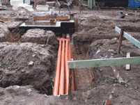 Erdschalung fr Fundamente